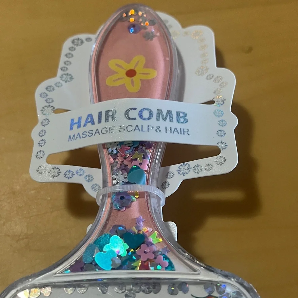 Cute Cartoon Hair Brush with Glitter